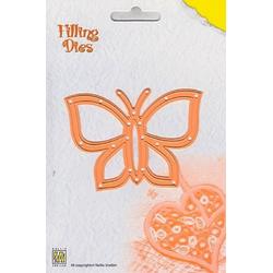 Snijmal en embossingmal QD004 Nellie Snellen vlinder butterfly
